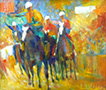 Palio Siena. Öl. 60 x 70